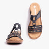 Rieker 60842-14 Womens Sandals Black