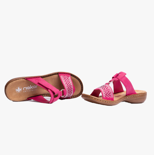 Rieker 60898-31 Womens Sandals Pink