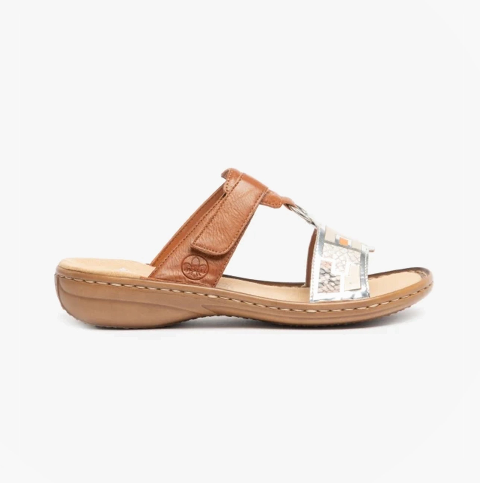 Rieker 608P4-90 Womens Sandals Tan Multi