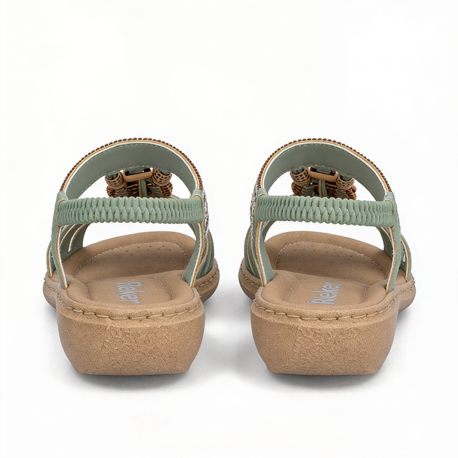 Rieker 61855 Womens Slingback Sandals Green