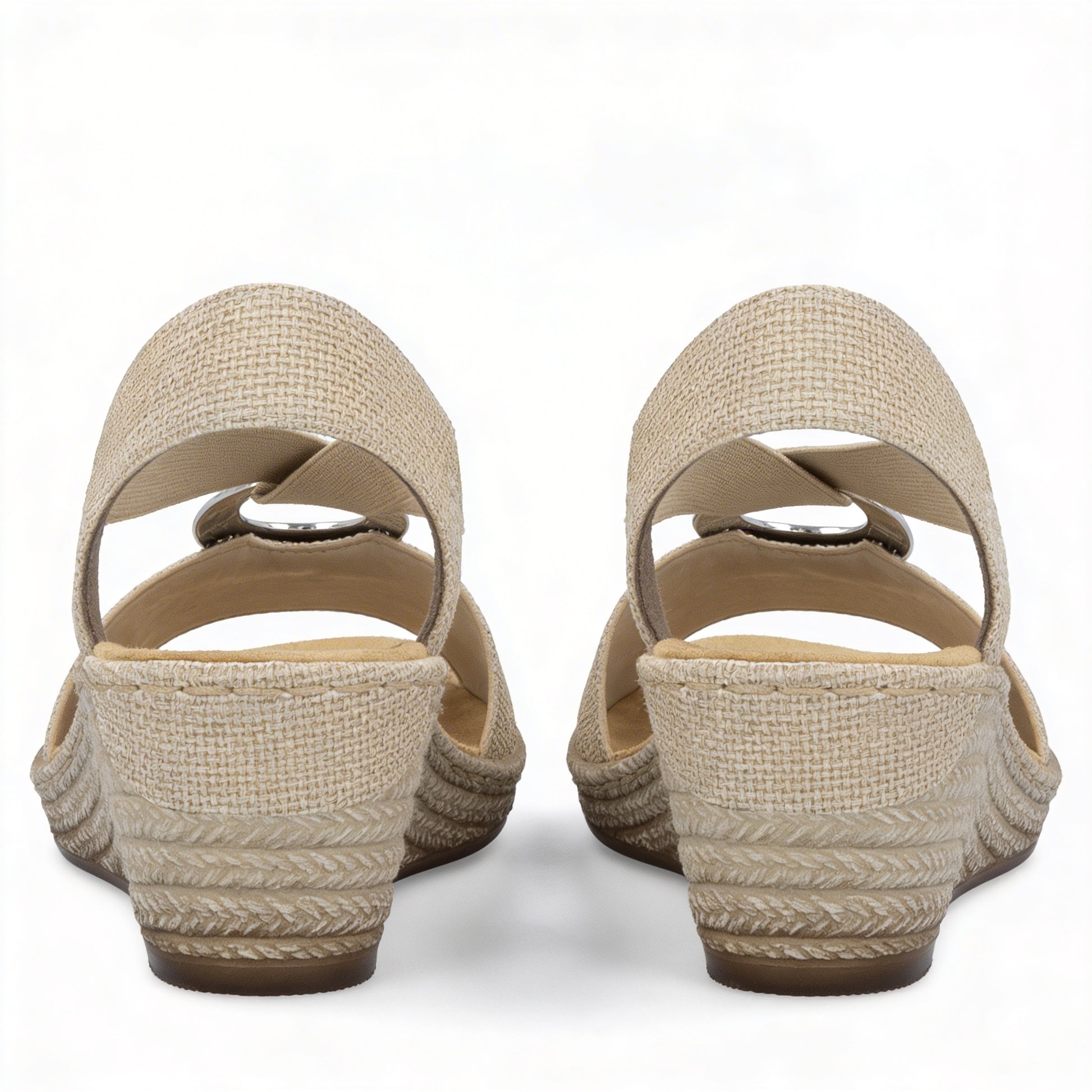 Rieker 624H6-93 Womens Slingback Sandals Beige Floral