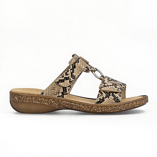 Rieker 628P9 Womens Mule Sandals Brown