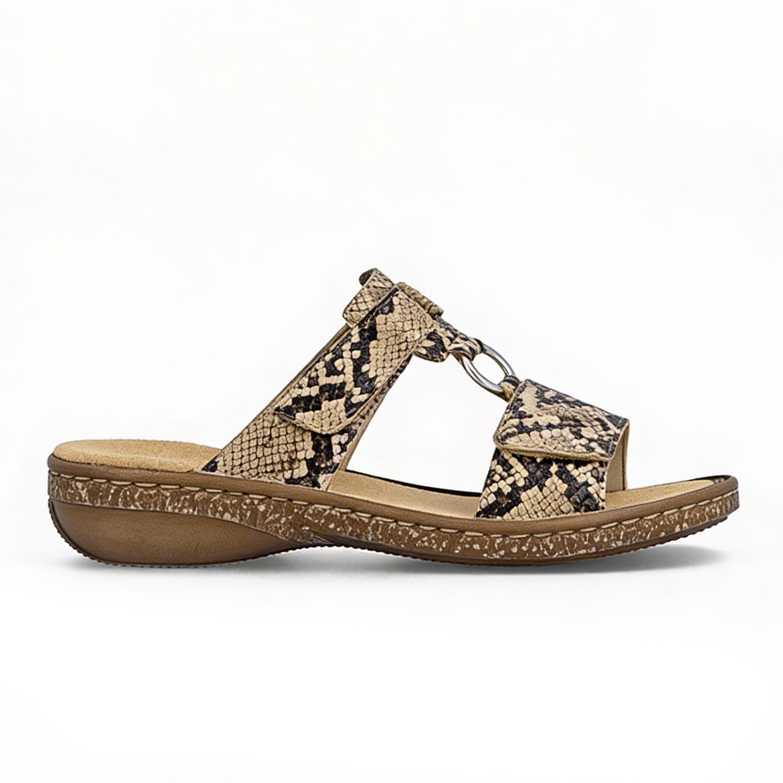 Rieker 628P9-20 Womens Ankle Strap Sandals Brown