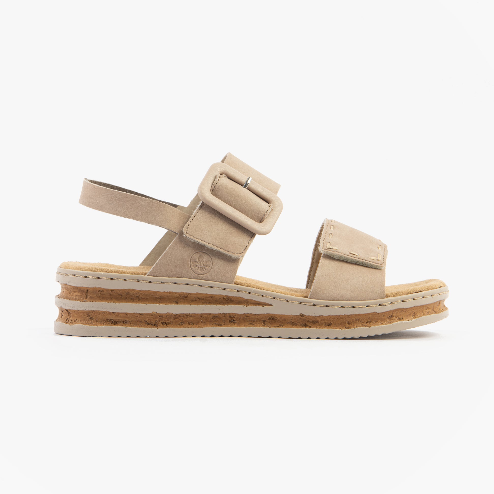 Rieker 62950-62 Womens Sandals Beige