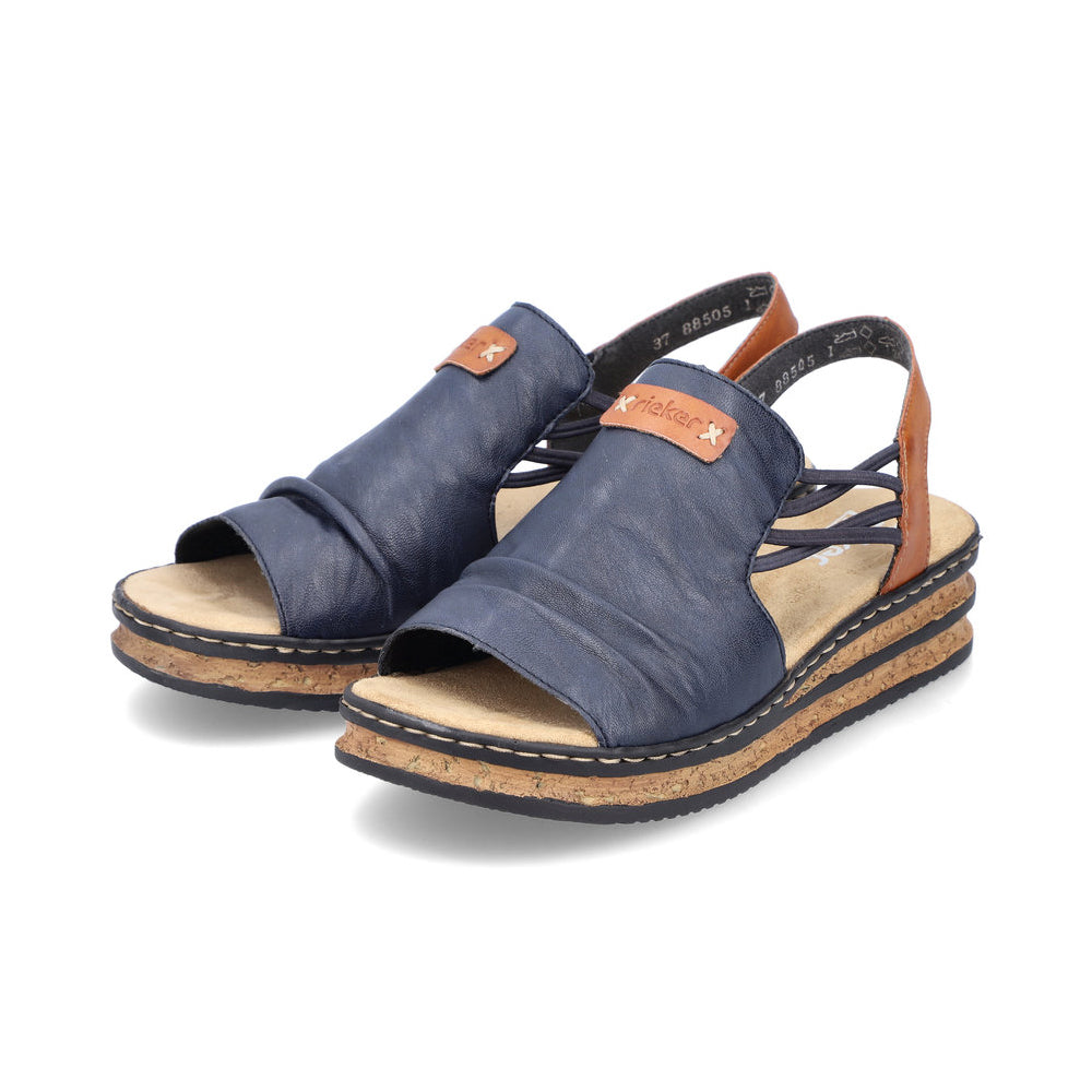 Rieker 62962-14 Womens Ankle Strap Sandals Blue
