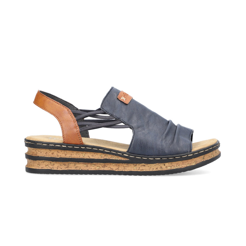 Rieker 62962-14 Womens Ankle Strap Sandals Blue