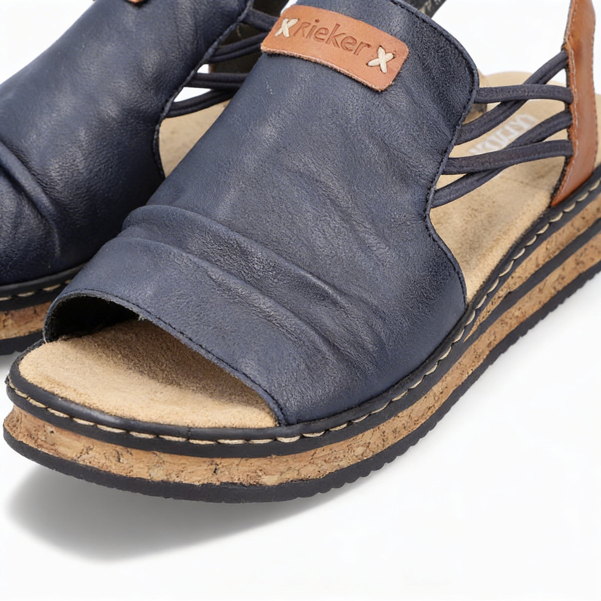 Rieker 62962-14 Womens Ankle Strap Sandals Blue