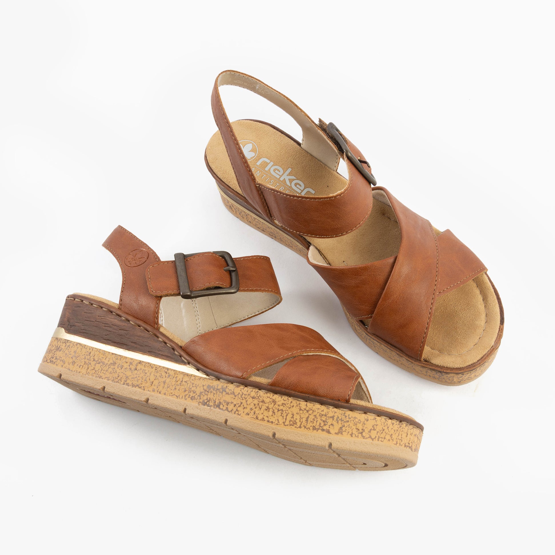 Rieker 63795-22 Womens Sandals Brown