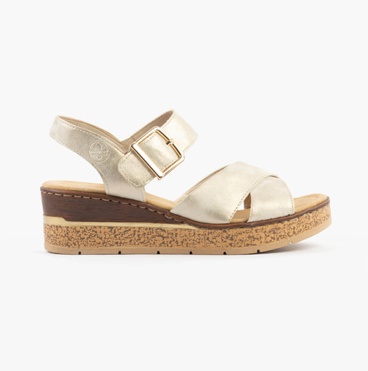 Rieker 63795-60 Womens Sandals Beige