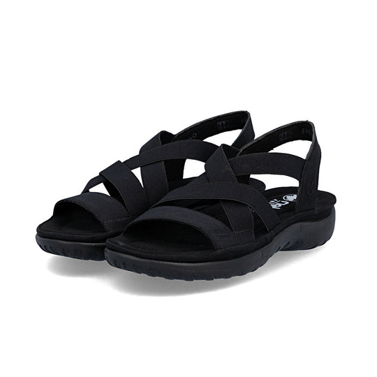 Rieker 64857 Womens Walking Sandals Black
