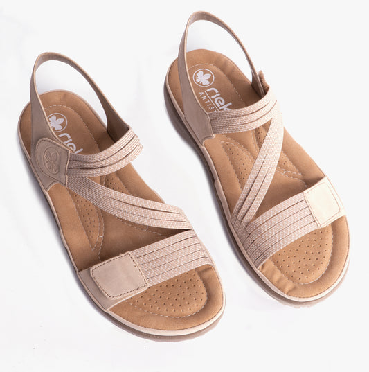 Rieker 64870-62 Womens Sandals Beige