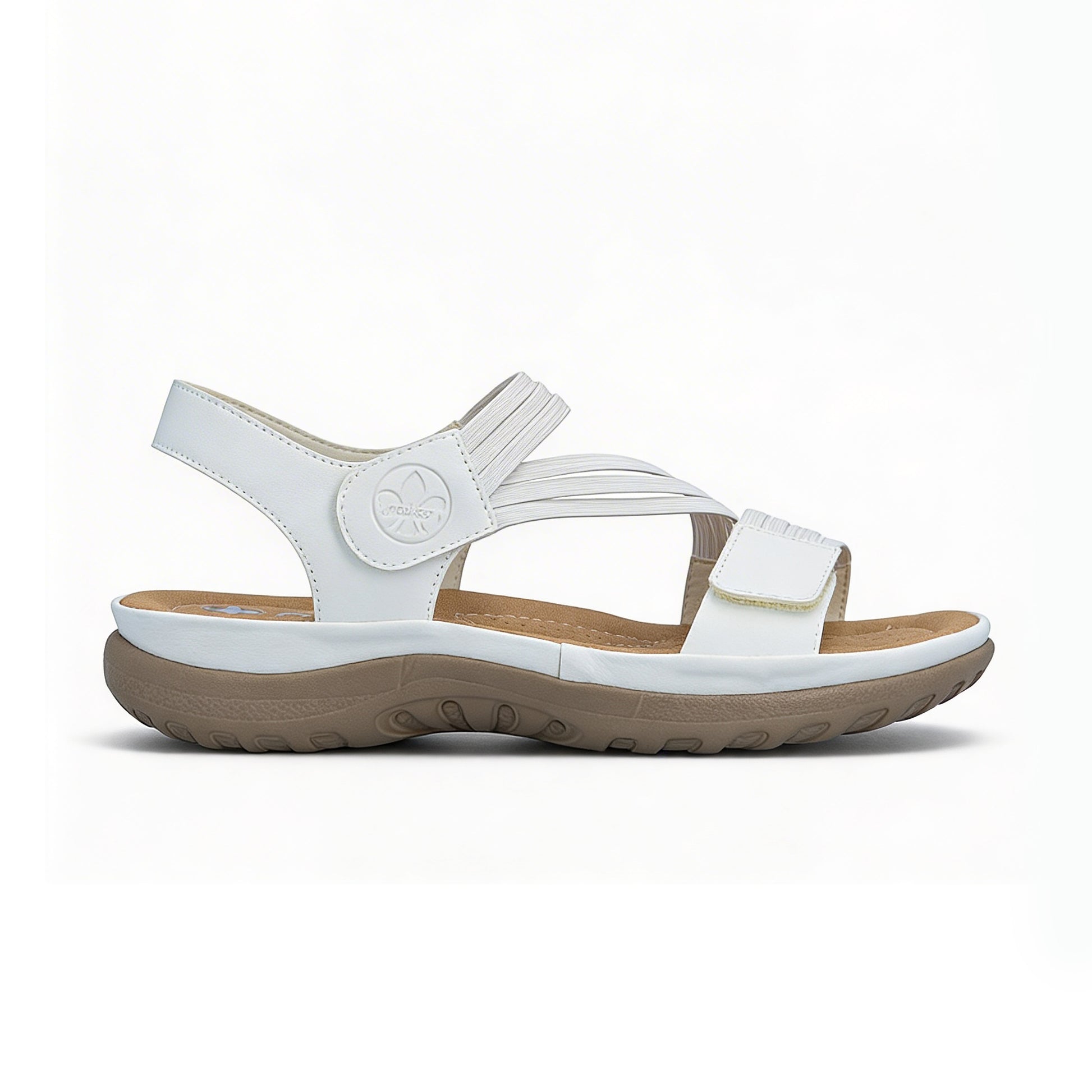 Rieker 64870 Womens Ankle Strap Sandals White