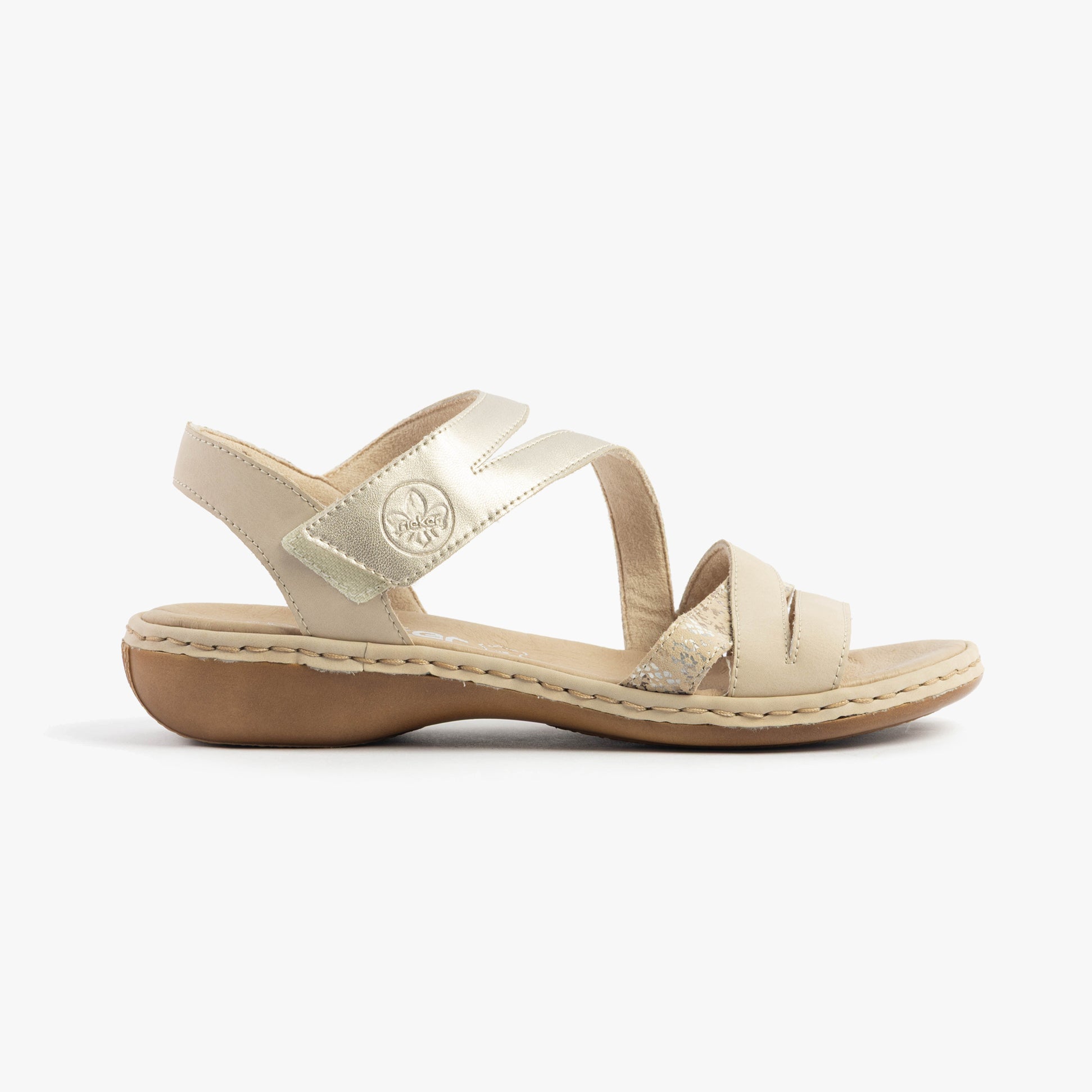 Rieker 65965-60 Womens Sandals Beige Combination