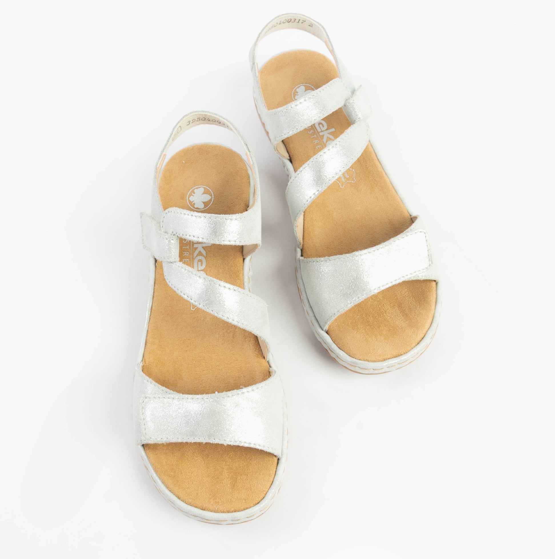 Rieker 659C7-93 Womens Sandals Silver/Platinum