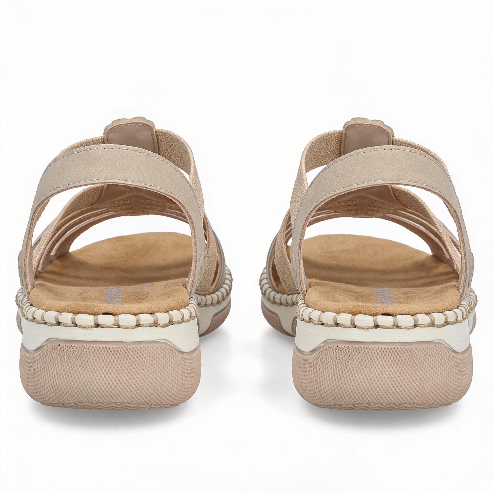 Rieker 66201 Womens Slingback Sandals Cream