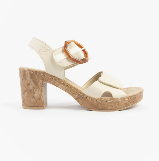 Rieker 66876-60 Womens Sandals Beige