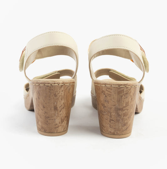 Rieker 66876-60 Womens Sandals Beige
