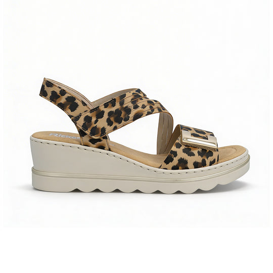 Rieker 67410 Womens Wedge Sandals Multi