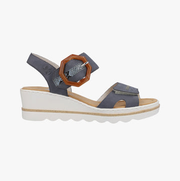 Rieker 67476-14 Womens Sandals Blue Multi