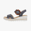 Rieker 67476-14 Womens Sandals Blue Multi