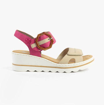 67476-31 Womens Sandals Beige Combination