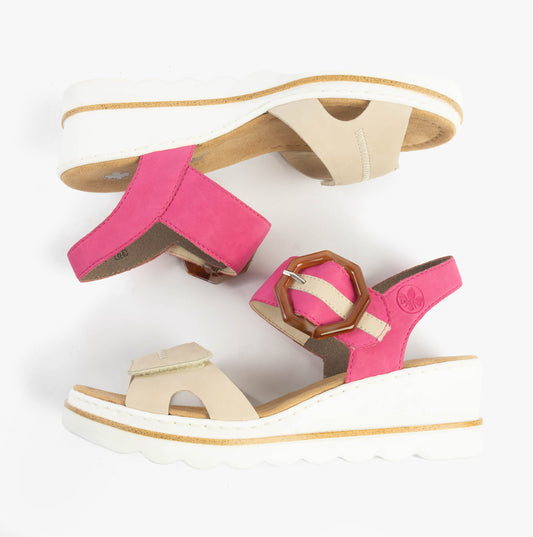 67476-31 Womens Sandals Beige Combination