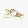 67498-52 Womens Sandals Green Combination
