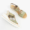 67498-52 Womens Sandals Green Combination