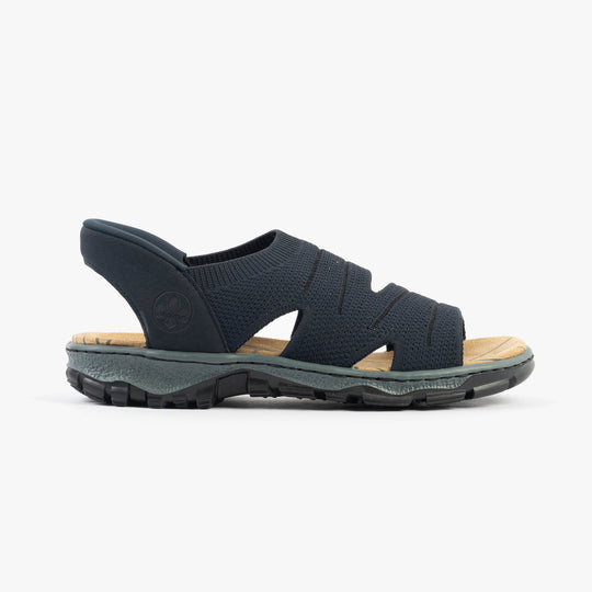 Rieker 68895 Womens Walking Sandals Blue