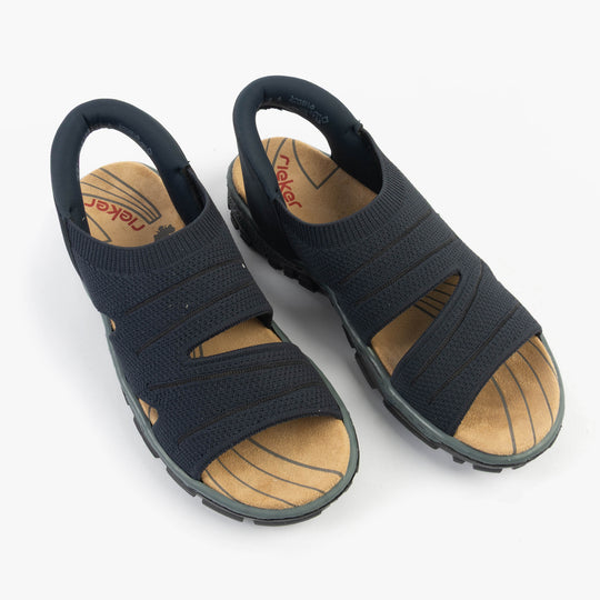 Rieker 68895 Womens Walking Sandals Blue