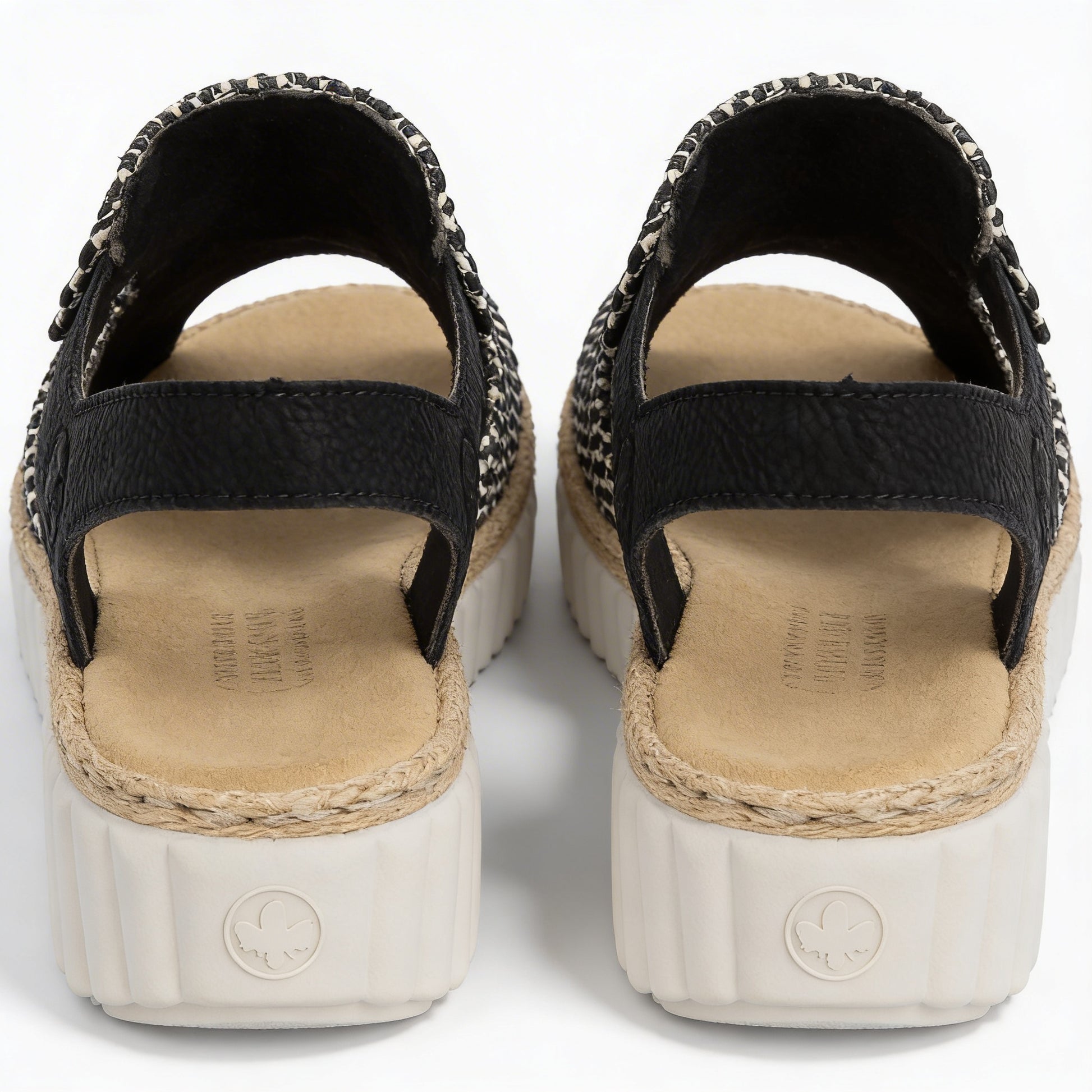 Rieker RACHEL Womens Wedge Sandals Black