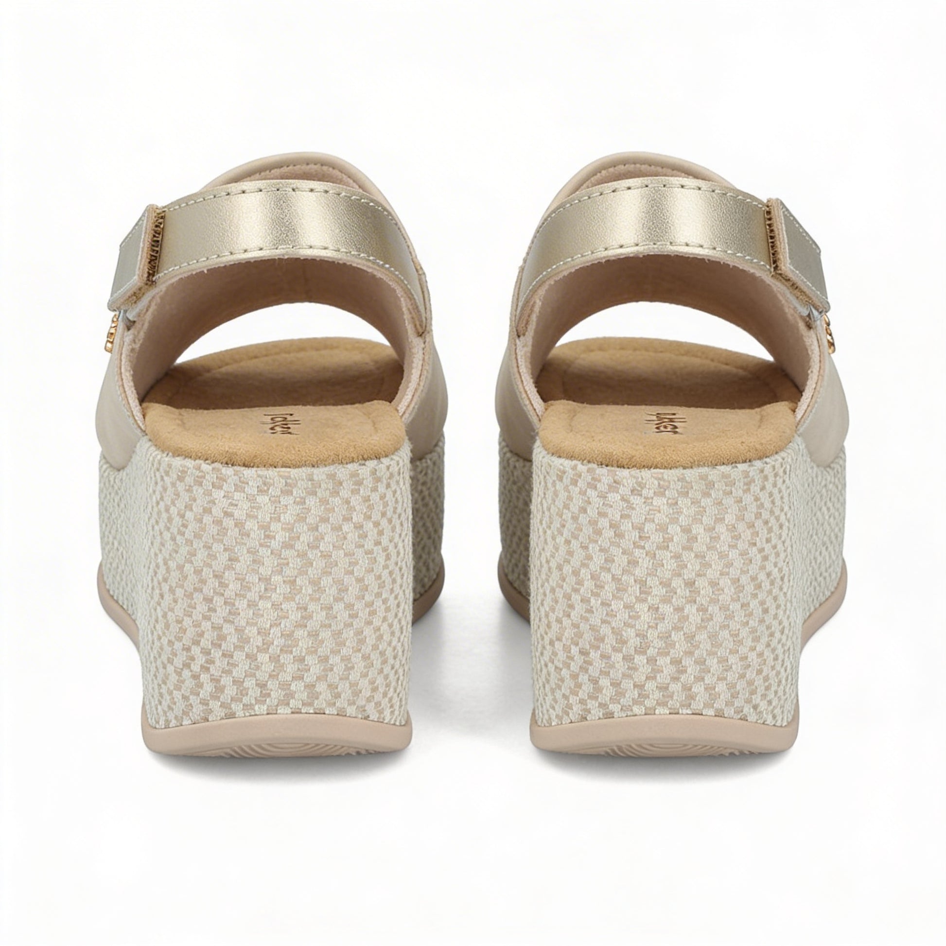 Rieker 69460 Womens Slingback Sandals Beige