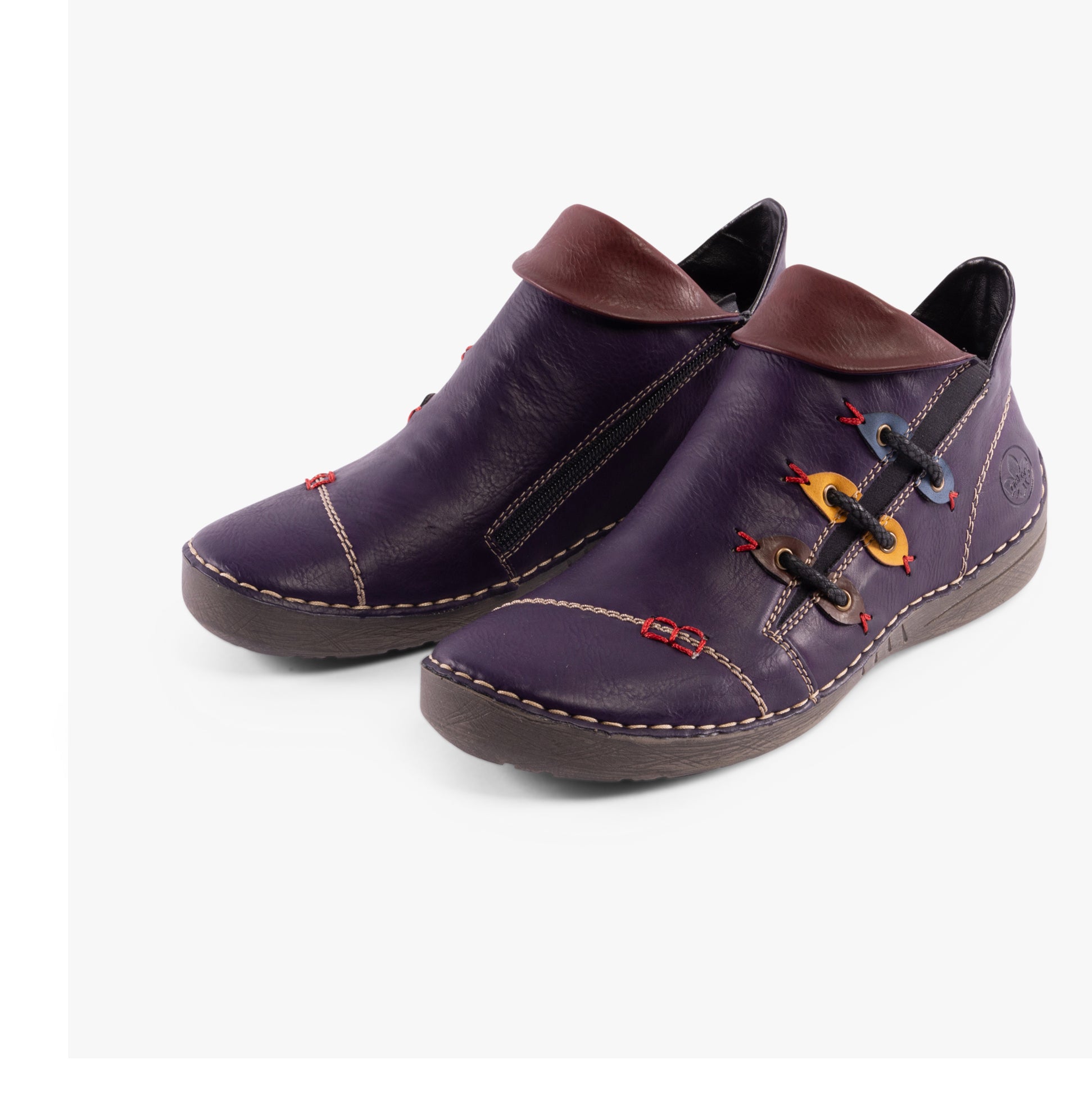 Rieker 72581-30 Womens Ankle Boots Purple
