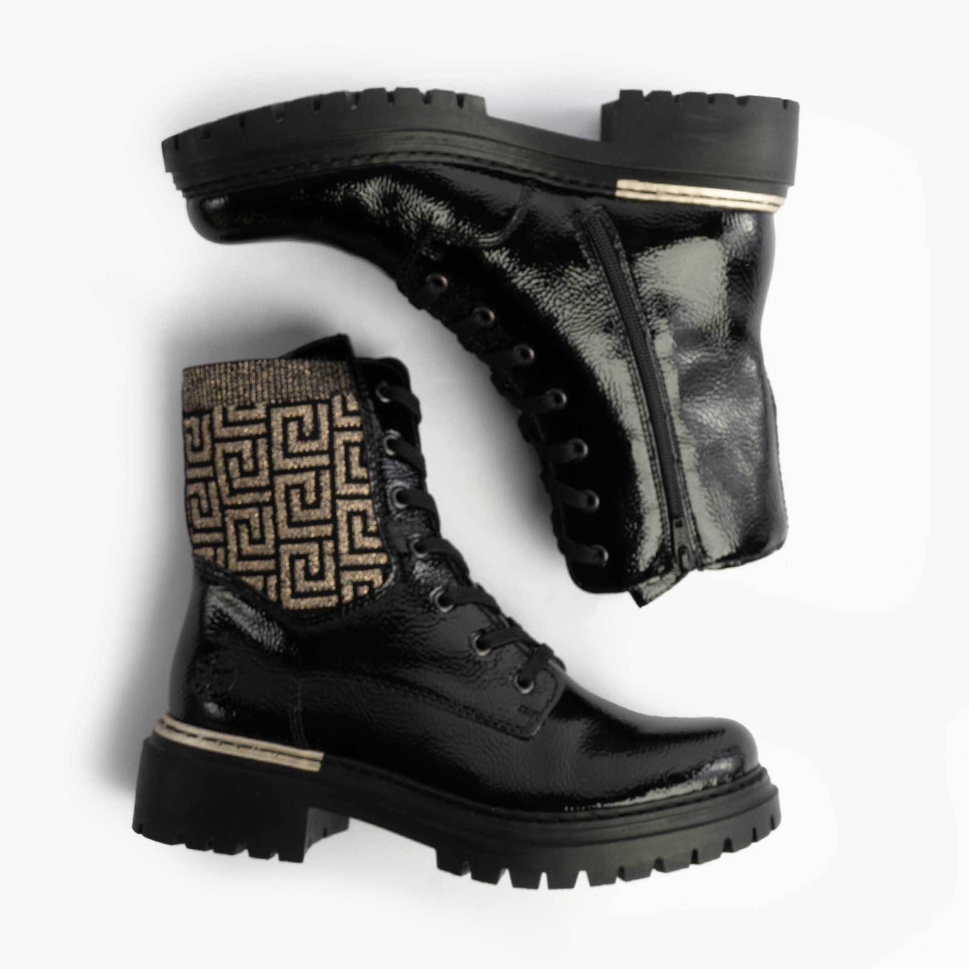 Rieker 72607-00 Womens Boots Black Combination