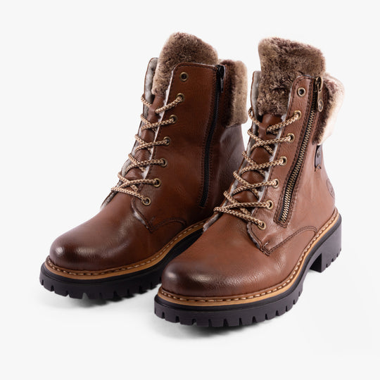 Rieker 72608 Womens Biker Boots Brown