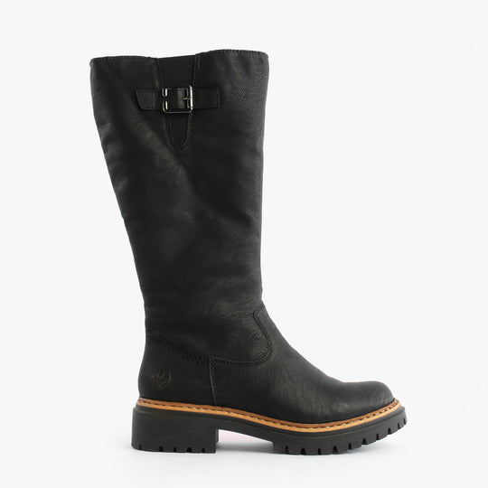 Rieker 72694 Womens Knee High Boots Black