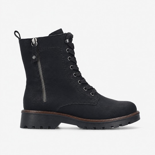 Rieker 73210 Womens Biker Boots Black