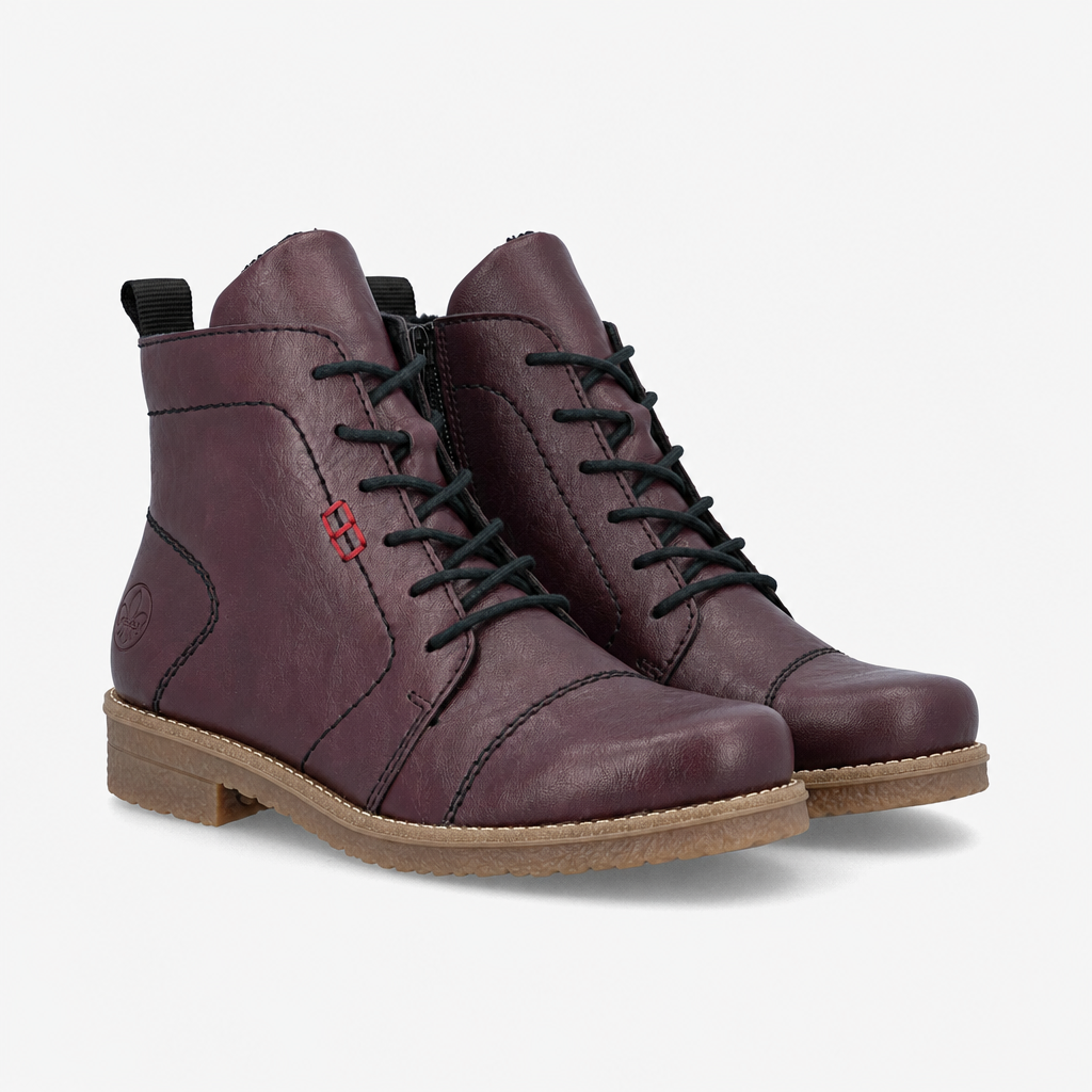 Rieker 73500 Womens Ankle Boots Red