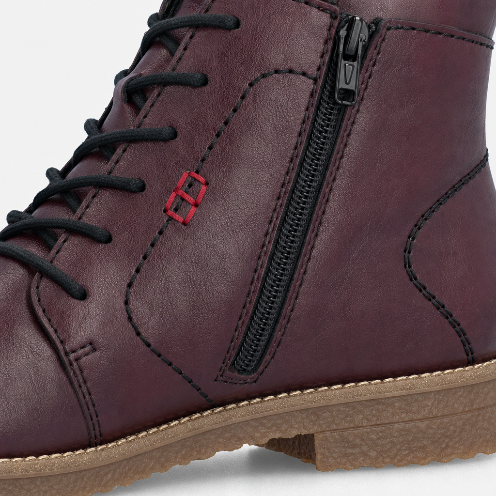 Rieker 73500 Womens Ankle Boots Red