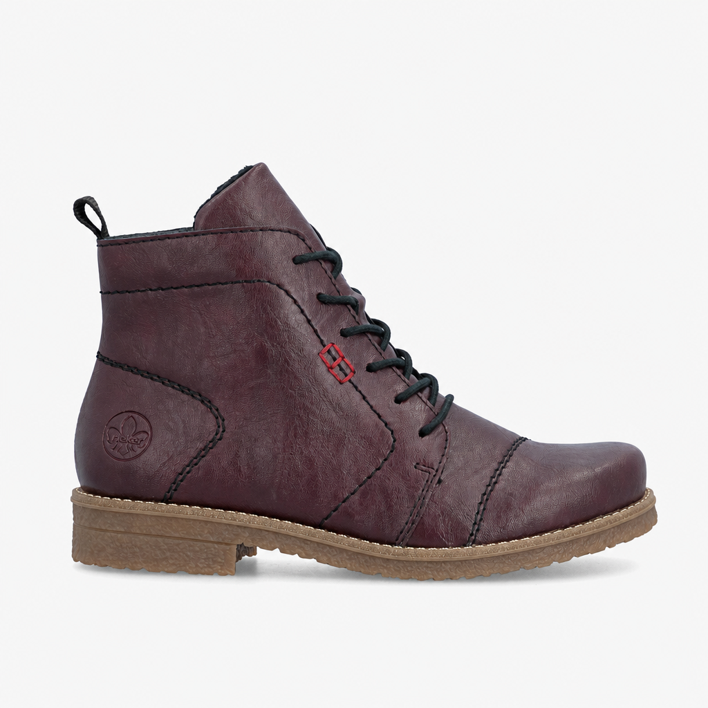 Rieker 73500 Womens Ankle Boots Red