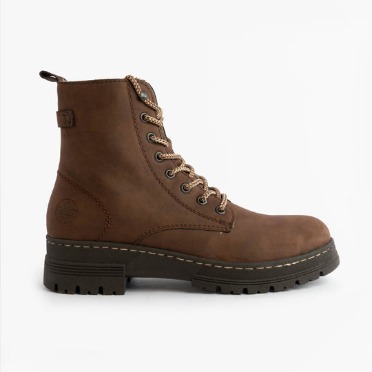 Rieker 73850 Womens Biker Boots Brown