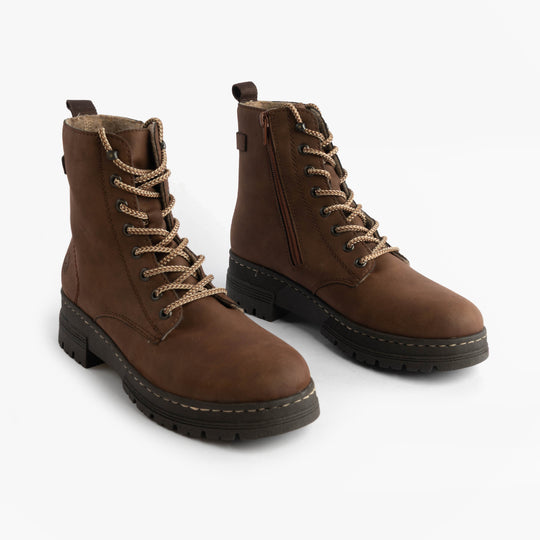 Rieker 73850 Womens Biker Boots Brown