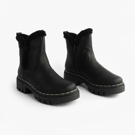 Rieker 74082 Womens Chelsea Boots Black