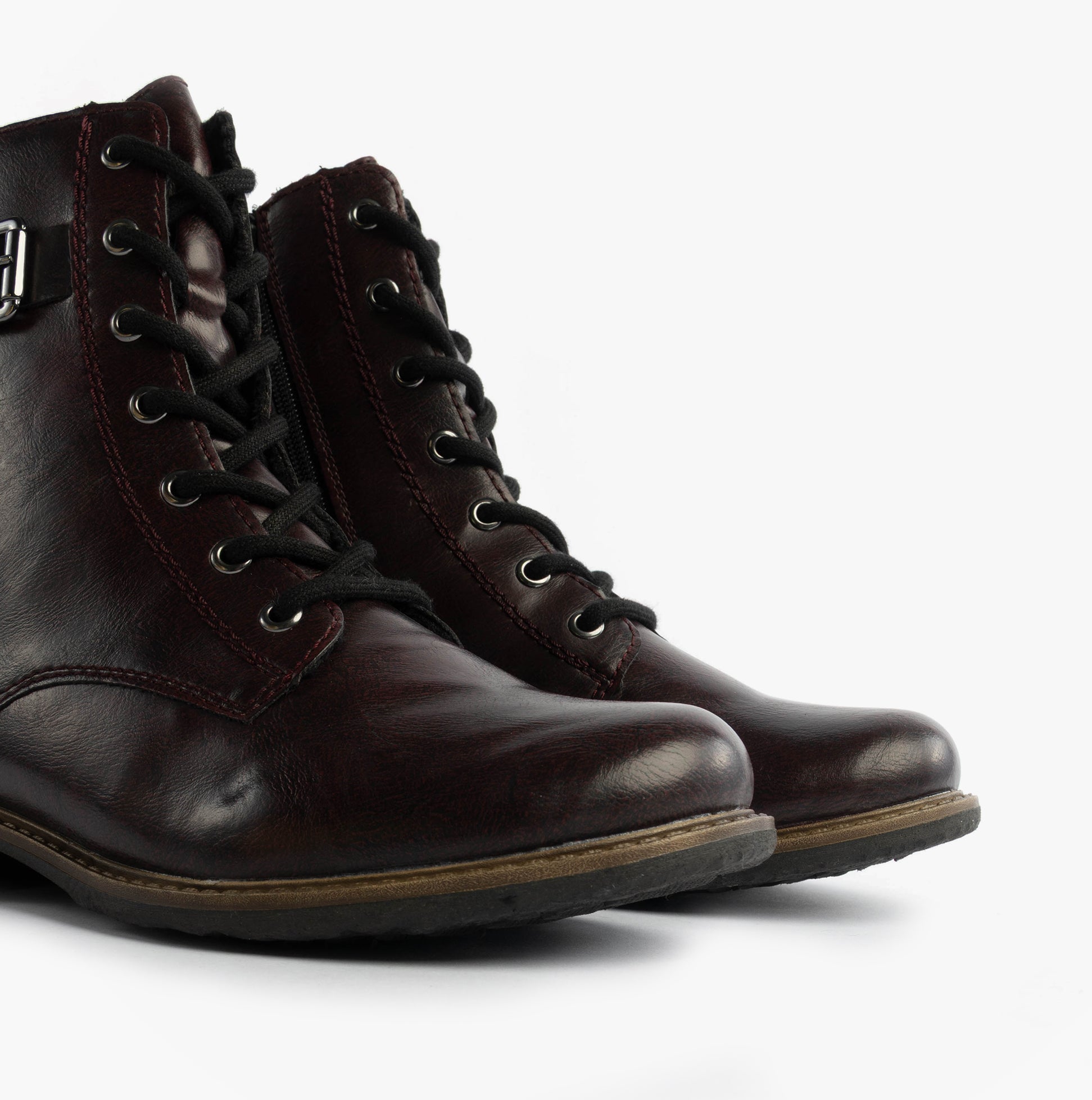 Rieker 74802-35 Womens Boots Red Combination