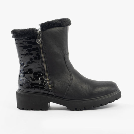 Rieker 76061 Womens Ankle Boots Black