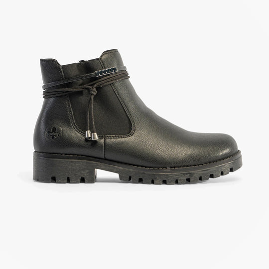 Rieker 78565 Womens Ankle Boots Black