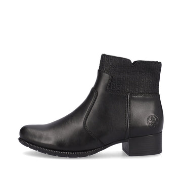 Rieker 78653-00 Womens Leather Boots Black