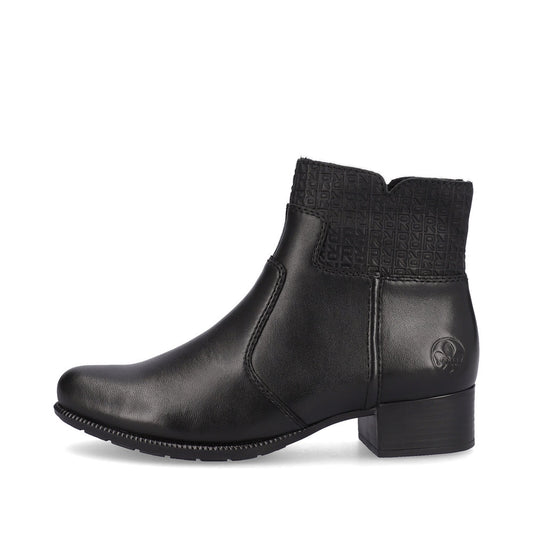 Rieker 78653-00 Womens Leather Boots Black