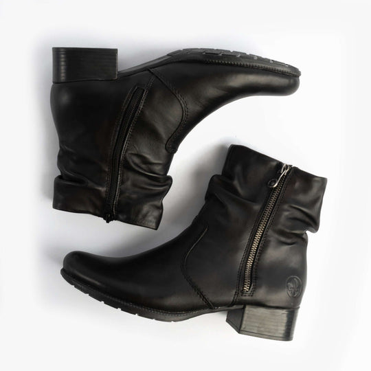 Rieker 78656 Womens Ankle Boots Black