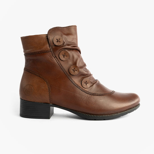 Rieker 78659 Womens Ankle Boots Brown